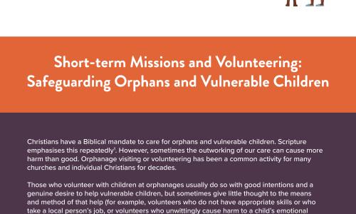 Short-term Missions and Volunteering: Safeguarding Orphans and Vulnerable Children